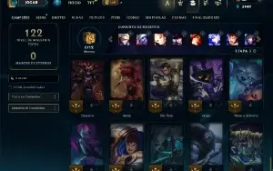 Unranked com 45 Champs e 79 Skins ( MAIN SUP )