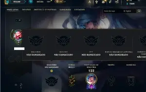 Unranked com 45 Champs e 79 Skins ( MAIN SUP )