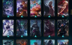 LvL 327 - 105 Skins - 141 Champs + Valorant 2 passes Skins