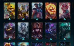 LvL 327 - 105 Skins - 141 Champs + Valorant 2 passes Skins