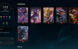 LvL 327 - 105 Skins - 141 Champs + Valorant 2 passes Skins