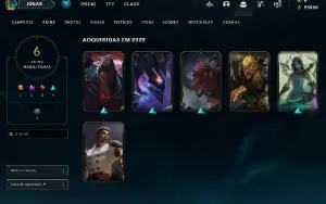 Conta LOL - PRATA 4 MMR BOM - 22 personagem - 6 skins "4 ep"
