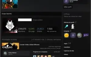 Conta Steam 15 anos lvl 12 e CS:GO PRIME (OURO 3)
