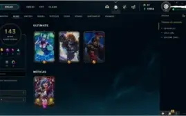 Conta de league of legends Platina 4 ( 143 Skins )