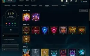 Conta de league of legends Platina 4 ( 143 Skins )