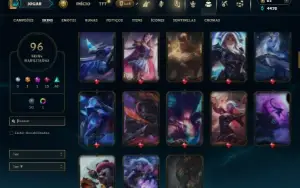 Bronze 1 com 150 Champs e 96 Skins