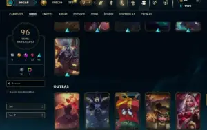 Bronze 1 com 150 Champs e 96 Skins