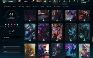 Bronze 1 com 150 Champs e 96 Skins