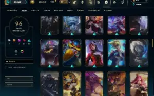 Bronze 1 com 150 Champs e 96 Skins