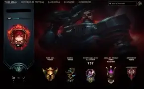 Conta league of legends lvl 387 todos os champs 504 skins