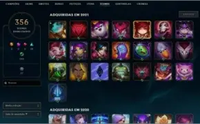 Conta league of legends lvl 387 todos os champs 504 skins