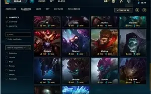 Conta prata 2 com 130 Champs e 101 Skins + 3 Vitoriosas