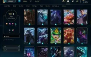 Conta prata 2 com 130 Champs e 101 Skins + 3 Vitoriosas