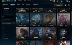Conta prata 2 com 130 Champs e 101 Skins + 3 Vitoriosas