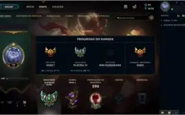 Conta League of Legends Lv100 Platina 3 Solo/duo Gold 1 Flex
