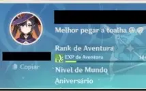 Conta com Mona 1x, Klee, Keqing, Noelle 6x Ar 43