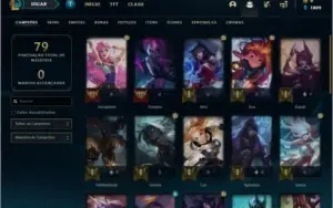 Conta platina 1 solo duo e plat 3 flex com 31 champ e 6 skin