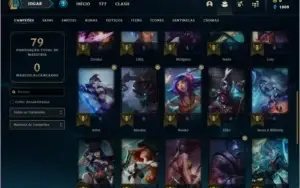 Conta platina 1 solo duo e plat 3 flex com 31 champ e 6 skin