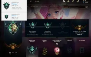 Conta platina 1 solo duo e plat 3 flex com 31 champ e 6 skin