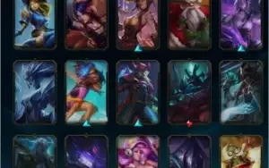 conta lol e valorant, 217 skins