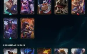 conta lol e valorant, 217 skins