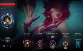 conta lol e valorant, 217 skins