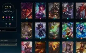 conta lol e valorant, 217 skins