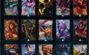 conta lol e valorant, 217 skins