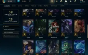 Ouro 3 com 40 Champs e 10 Skins