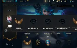 Ouro 3 com 40 Champs e 10 Skins
