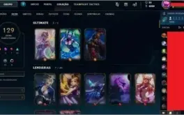 Vendo conta Main suporte/ 129 skins, DIAMANTE 3.