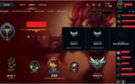 Conta do lol lv 65 com 91 campeões 28 skins prata 3