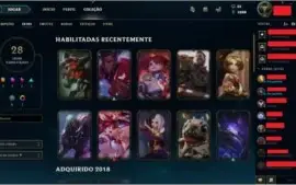 Conta do lol lv 65 com 91 campeões 28 skins prata 3