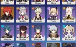 Xiao + Zhongli + Qiqi c1 + Diluc + Harpa Celestial AR 51