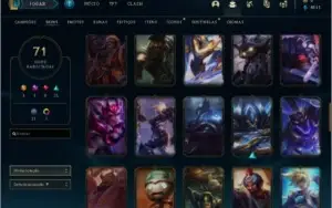 Conta LOL Diamante IV com 71 skins e 90 campeões