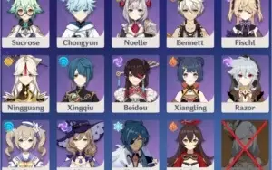 Conta Genshin Impact - AR 58. 11 personagens 5* e 7 armas 5*