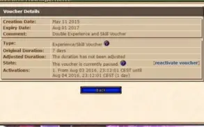 Master Sorcerer 121 com 6 dias de voucher,com itens e grana.