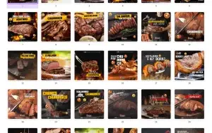 Pack Canva Churrascaria - 40 Artes Editáveis