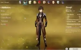 AR 43 Xiao + Lança jade, Zhongli, Diluc e Mona