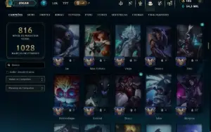 Ouro 2 com TODOS os Champs e 235 Skins ( JG / MID / ADC )