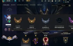 Ouro 2 com TODOS os Champs e 235 Skins ( JG / MID / ADC )