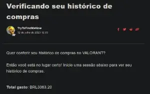 Conta com Total gasto: 3.363,20 Imortal EP 7 & 9