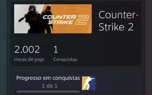 Cs2 2000 horas 20k Elo premier e prime