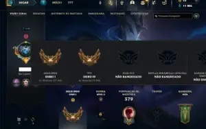 Ouro 1 com 150 Champs e 174 Skins + 7 Vitoriosas ( MAIN JG )