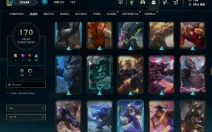 Ouro 4 com TODOS os champs e 170 Skins ( MID / TOP / JG )