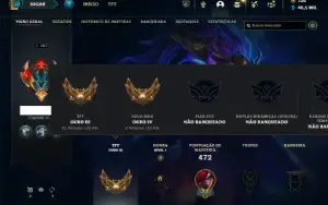 Ouro 4 com TODOS os champs e 170 Skins ( MID / TOP / JG )