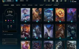 Ouro 4 com TODOS os champs e 170 Skins ( MID / TOP / JG )