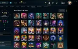 Conta league of legends, 1305 skins
