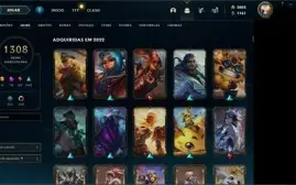 Conta league of legends, 1305 skins