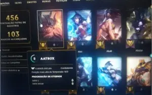 Conta lol platina 3 100+ skins PROMOÇÃO